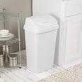 thumbnail image 4 of Sterilite 13 Gal Swing Top Lidded Wastebasket Trash Can, White (12 Pack), 4 of 7