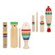 thumbnail image 5 of Instrumentos musicales de percusión Montessori para niños, juego de tambores para bebés, material didáctico con mazo, instrumento de madera colorido , 5 piezas, 5 of 8