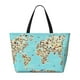 thumbnail image 2 of Disketp World Travel Line Icons Map Bolsa de Playa de Gran Capacidad, Bolso Impermeable y a Prueba de Arena para Mujer, Ideal para Playa, Piscina y Natación, 2 of 7