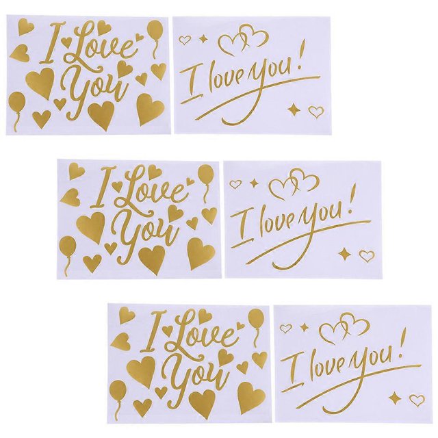6PCS Romantic Balloon Wall Stickers for Valentine's Day Wedding Party Decoration – Easy Apply & Remove Decals for Home Event Decor