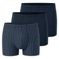 thumbnail image 1 of SCHIESSER Bóxers para hombre, paquete de 3 - «95/5», algodón elástico, lisos/rayados Azul XL (X-Large), 1 of 5