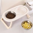 thumbnail image 5 of 1 cuenco plegable de acero inoxidable para mascotas, cuenco para comida para gatos, cuenco para comida para perros, cuenco doble con protección para el cuello y patas altas, 5 of 5