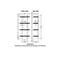 thumbnail image 7 of Pomona 48"H Metal and Solid Wood Wall Shelf, 7 of 7