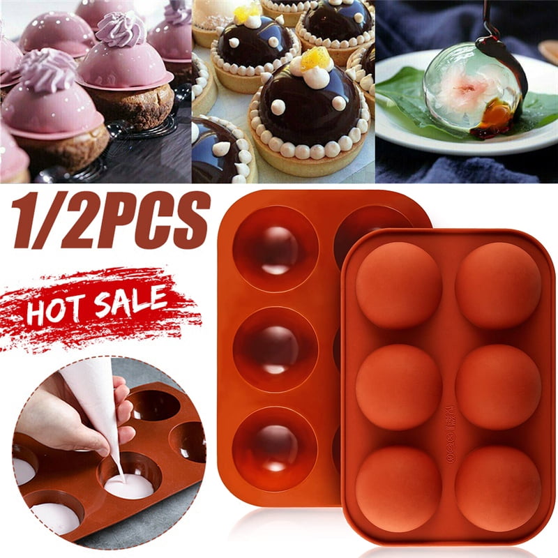 2020 2x 20Hole Silicone Half Sphere Ball Cupcake Chocolate Mold Cake Baking Mold 