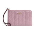 thumbnail image 1 of Monedero Coach Corner Zip Wristlet con Acolchado en Cuero para Mujer, 1 of 3