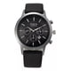 thumbnail image 1 of Reloj de pulsera North 6009 de cuerpo color plateado, analógico, para hombre, fondo negro, con correa de cuero color negro, agujas color plateado, dial blanco y plateado, subesferas color negro,, 1 of 8