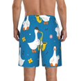 thumbnail image 3 of Disketp Men'S Swim Trunks Hawaiian Breathable Surf Beach Swimsuits Mesh Lining Beach Shorts With Pockets-Cartoon Goose, 3 of 9