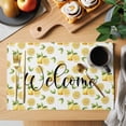 thumbnail image 2 of Lemon Placemats Set of 4 Welcome Summer Pastoral Yellow Fruit Watercolor Place Mats Indoor Wipeable Table Mats Washable Cloth Dining Table Placemats for Kitchen Holiday Party Home Decor 13x19 Inch, 2 of 9