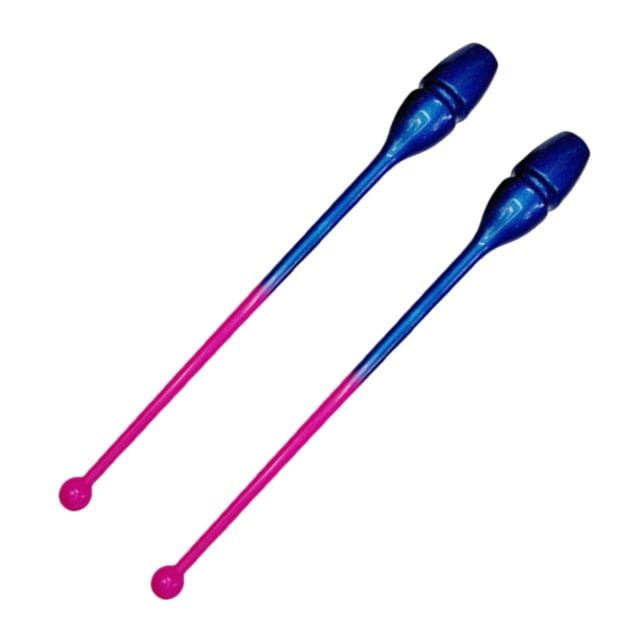 2 mazas de gimnasia rítmica conectables, equipo de entrenamiento portátil para danza. Rosa roja azul marino