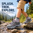 thumbnail image 3 of EQW Kids Waterproof Hiking Shoes Boys Girls Outdoor Walking Sneakers Lightweight Non-Slip Trail Shoes with Quick Lace for Toddler Little Kid Big Kid, 3 of 8