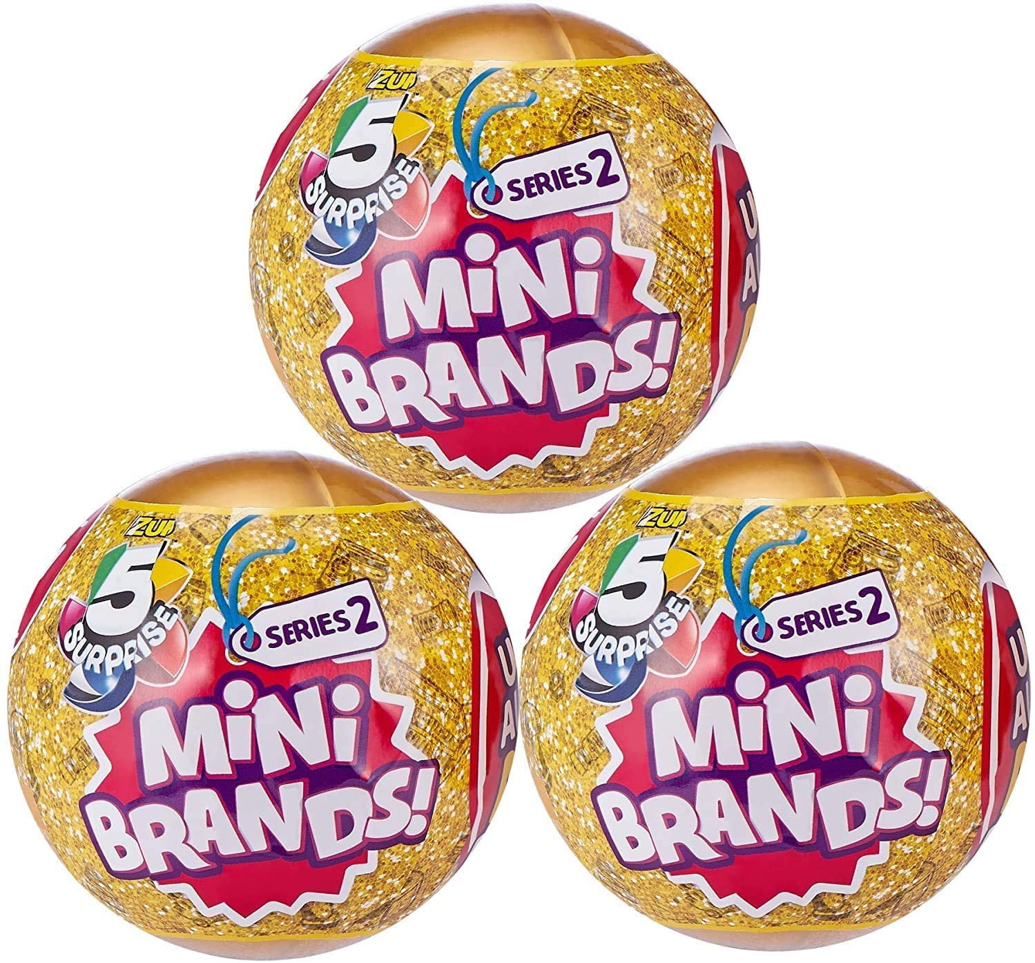 5 Surprise Mini Brands! Series 2 LOT of 3 Mystery Packs