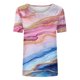 thumbnail image 4 of Tops de Cuello Redondo para las Mujeres de Manga Corta Impresa Casual, Camiseta de Moda para Uso Diario Y de Fiesta, 4 of 5
