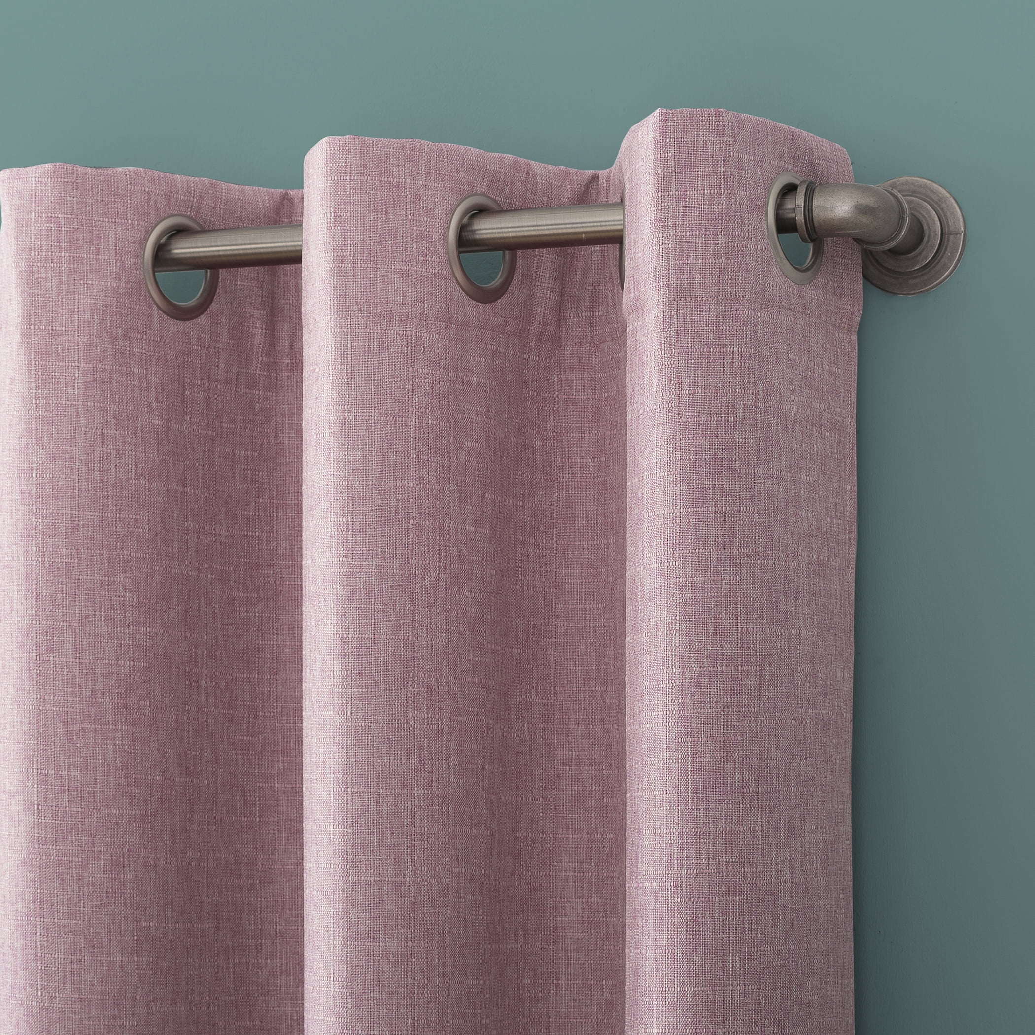 Sun Zero Miles 100% Blackout Grommet Single Curtain Panel in Pink, 40" x 96" in Pink