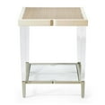 thumbnail image 3 of Michael Amini Camden Court Wood & Glass End Table in Ivory Pearl & Taupe, 3 of 10