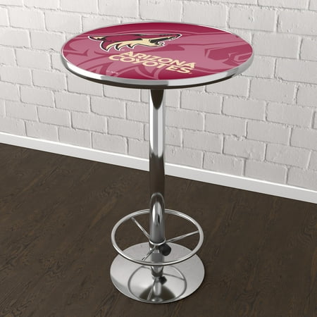 Arizona Coyotes NHL Watermark Chrome Pub Table - Red, Sand, Black