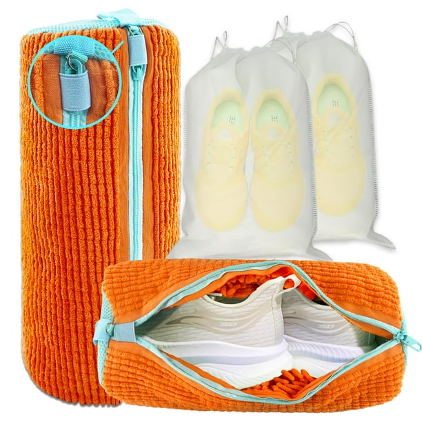 Bolsa para lavadora de zapatos, 2 unidades, tamaño XXL, reutilizables, color naranja