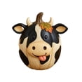 thumbnail image 2 of Cute Fall Decor for Home Halloween Cow Pumpkin Statue Outdoor Fall Porch Decor 4.5 X 4.5 Inch Resin Figurine for Lawn Patio Garden Seasonal Display, 2 of 5