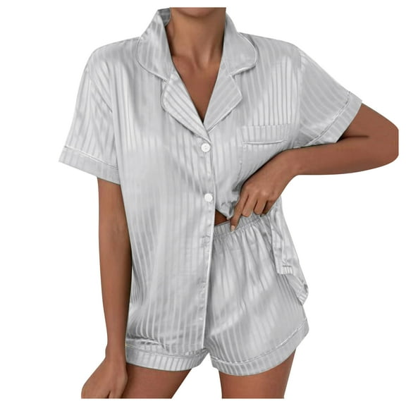 Sngxgn Pajamas Womens Loungewear Set Long Sleeve Pajamas Set with Pockets Outfits Lounge Sets(A,M)