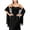 Black, variant on Women Chiffon Shawl Scarve Wraps for Evening Dresses,Black