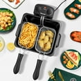thumbnail image 3 of Costway Friteuse Électrique 5,3 Qt/21 Tasses en Acier Inoxydable 1700 W avec Panier Triple, 3 of 10