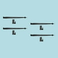 thumbnail image 2 of Renovators Supply Lift Off Pintle Strap Hinge 24.5 in Black Wrought Iron Reversible Pintle Strap Gate and Door Hinges w/Hardware Pack of 4, 2 of 8