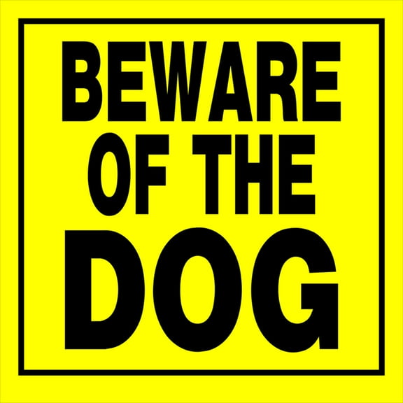 Hillman Group RSC 5028881 11 x 11 in. Sign Beware Dog Caution Sign - Pack of 6