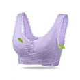 thumbnail image 7 of Women's Padded Sports Bras,Cross Side Buckle Rimless Lace Bra,Plus Size S-4XL, 7 of 7