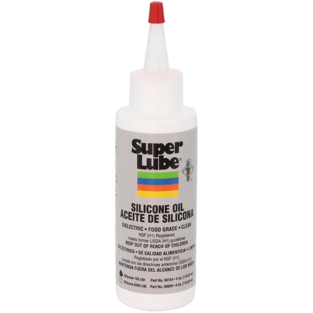 Botella de 118 ml de aceite de silicona Super Lube CST de alta y baja temperatura