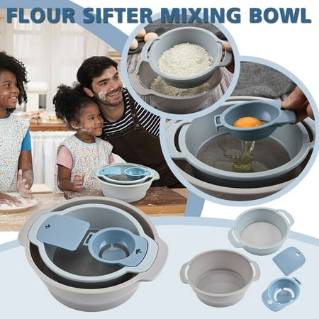 

Set Baking Flour Sieve Pan Multifunctional Flour Appliances Separator Sieve Kitchen，Dining & Bar