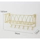 thumbnail image 2 of Estante de pared flotante con rejilla metálica, estante de pared con ganchos, toallero, armario de pared, decoración flotante para el hogar, 2 of 4