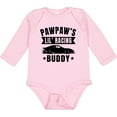 thumbnail image 3 of Inktastic Pawpaw's Lil' Racing Buddy with Car Silhouette Boys or Girls Long Sleeve Baby Bodysuit, 3 of 5