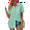 Light-Green, variant on Fantaslook Womens Button Down Shirts Lapel Short Sleeve Shirt Collared Pocketed Casual Blouses Summer Tops