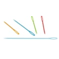 thumbnail image 3 of Abbracc 9 Pieces Colorful Large Eye Plastic Sewing Needles for Children Craft Needlework, 3 of 8