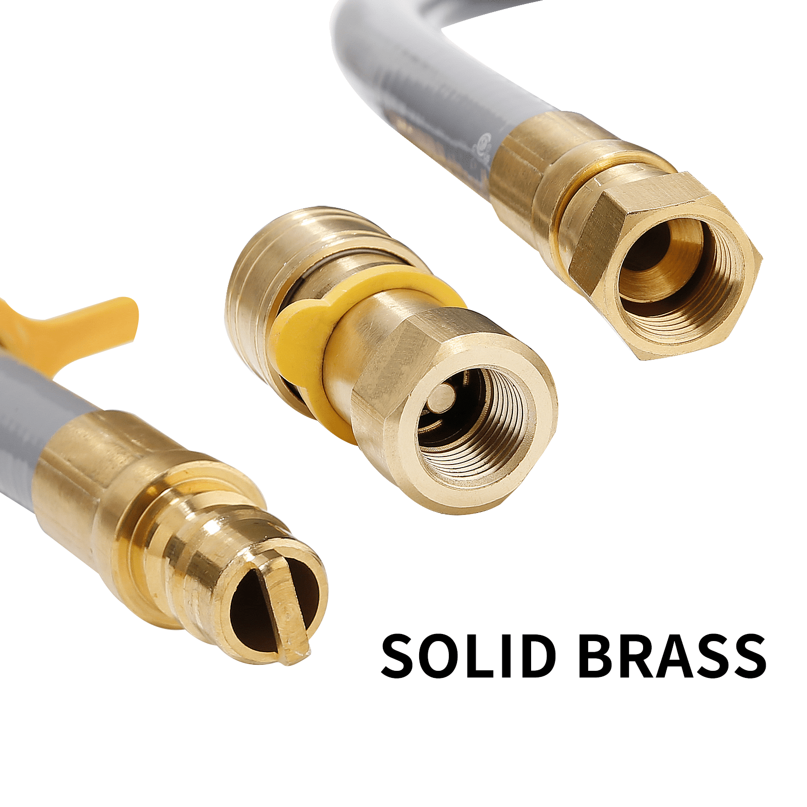 Roastove 24 Feet 3/8 Inch ID Natural Gas Hose with Quick Connect, Propane Gas Hose for Low Pressure Appliance,3/8 Female Pipe Thread x 3/8 Male Flare Quick Disconnect - CSA Certified