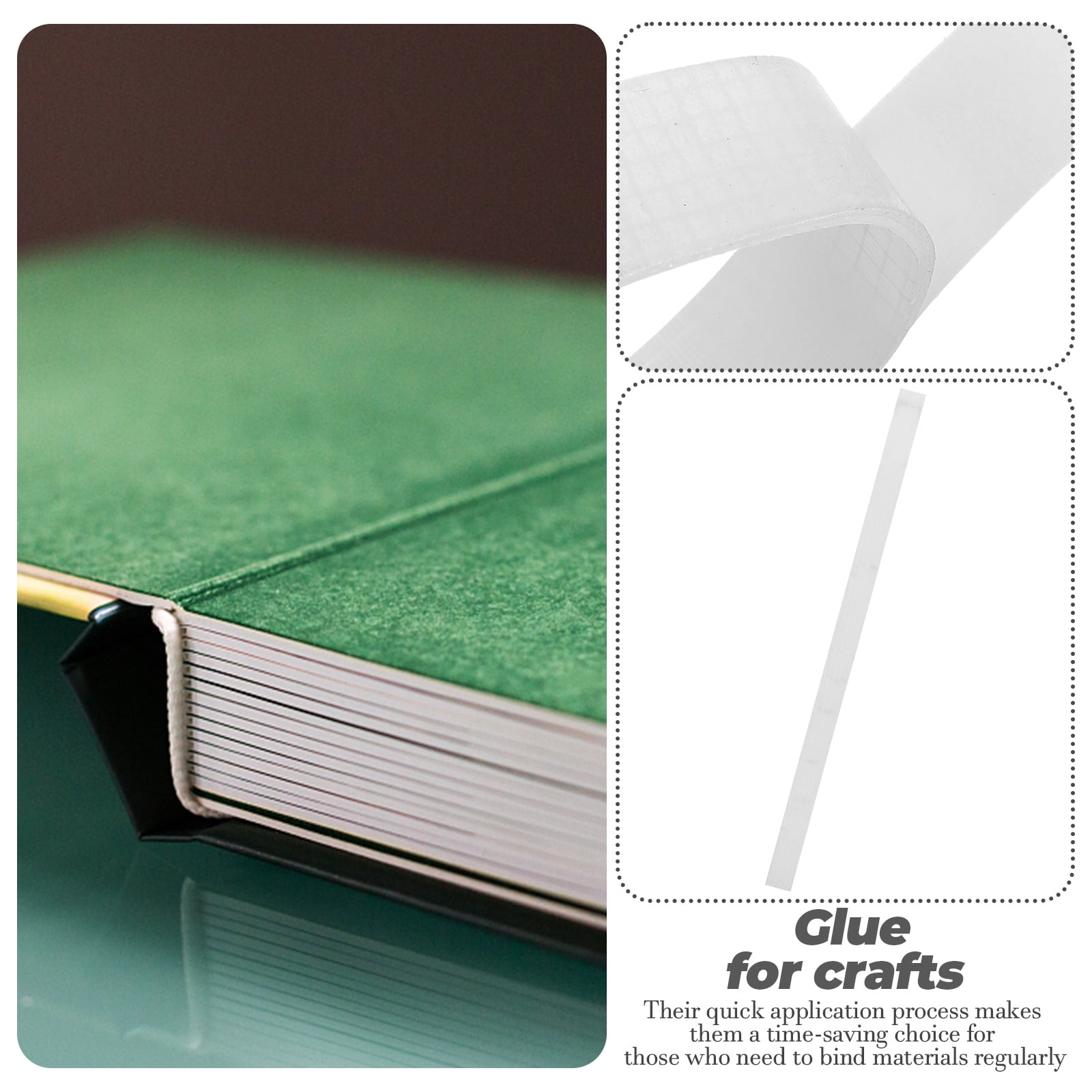 100x Thermal Glue Strips 2mm 11inch Book Binding 100pcs Thermal Binding Glue Strips - 11inch X 2mm For Book Repair EVA Hot Melt Adhesive