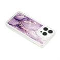 thumbnail image 5 of SaniMore Case for iPhone 14 Pro, Shockproof Ant-fall TPU Backplane Marble Stylish Pattern for Girls Women No-Yellowing Slim Lightweight for iPhone 14 Pro, Lightpurple, 5 of 11