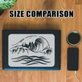 thumbnail image 3 of 9 PCS Sea Waves Painting Stencil Sun Beach Template Summer Surfing Painting Template Coconut Tree Painting Stencil Summer Theme Stencil for Painting on Wall Wood Canvas Fabric Furniture, 3 of 7