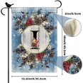 thumbnail image 6 of Monogram Letter I Winter Small Garden Flag Burlap Family Last Name Initial Yard Flag 12.5 x 18 Inch Snow Red Birds Floral Garden Flag Vertical Holiday Outdoor Farmhouse Decoration, 6 of 6