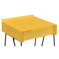 thumbnail image 3 of Furniture of America Eva Contemporary Metal 1-Drawer End Table in Yellow, 3 of 4