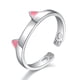 thumbnail image 3 of Ajustable Amantes Joyería Anillo de Plata Mascota S925 Gato Mascota Animal Abierto, 3 of 3