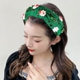 thumbnail image 4 of Christmas Barrettes Cute Women Cartoon Headband Decorative Knotted Hair Accessories Wide Turban Style for Holiday Festivities, 4 of 4