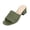 Green, variant on Slide heels for women Slide Flat Arch heeled Square Toe Low Heel heeled sandals Block Stability