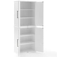 thumbnail image 4 of Crosley Furniture Bartlett Wood Stackable Storage Pantry in White (Set of 2), 4 of 11