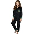 thumbnail image 2 of Harry Potter Kids' Hooded One-Piece Hogwarts Houses Pajama Union Suit - Ravenclaw Hufflepuff Slytherin Gryffindor, 2 of 7