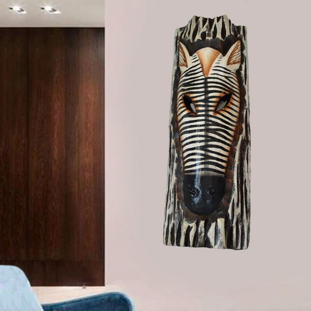 Máscara Africana Decoración Colgante de Pared Escultura de Madera Tribu Africana Arte de Pared Decoración Del Hogar Regalo Tallado en Madera H-30CM Soledad mascaras africanas