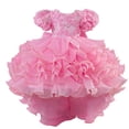thumbnail image 4 of Girl Dress Size 3-4Y Kids Puffy Short Sleeve Embroidered Trailing Cake Party Long Dress Toddler Girls Dresses, 4 of 6