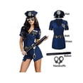 thumbnail image 1 of Uniforme de oficial de policía sexy negro, cosplay de Halloween para mujeres adultas, 1 of 3