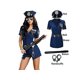 thumbnail image 1 of Uniforme de oficial de policía sexy negro, cosplay de Halloween para mujeres adultas, 1 of 3