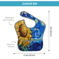 thumbnail image 4 of Kdxio Whimsical Sunflowers Night Sky Bibs For Babies, Baby Bibs for Eating, Toddler Bibs, Waterproof Bibs, Feeding Bibs, for Toddlers, Boys, Girls, 4 of 8