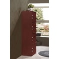 thumbnail image 2 of HODEDAH IMPORT 4-Shelf Bookcase Cabinet, Mahogany, 2 of 5